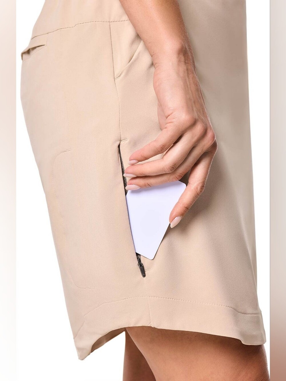 Coolibar Pisa Travel Skort Women's XL Beige UPF 50+ Sun Protection Athletic NWT